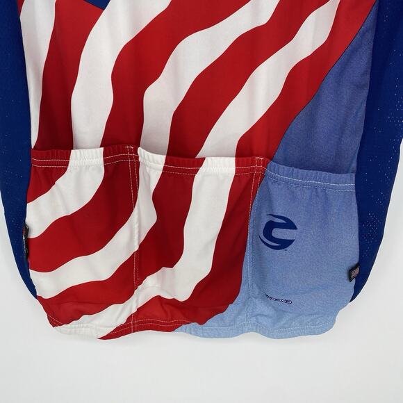 Cannondale 3/4 Zip Short Sleeve Cycling Jersey Stars and Stripes Men's Size XL - Picture 8 of 10